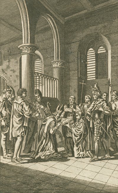 Obispos y ciudadanos de Londres jurando lealtad a Guillermo el Conquistador de English School