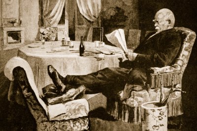 Bismarck teniendo un breve respiro de los asuntos de estado de English School