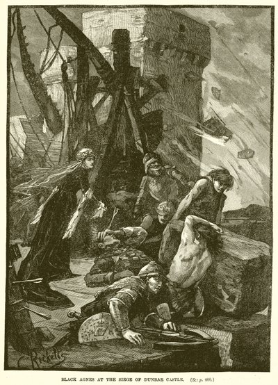 Agnes Negra en el asedio del Castillo de Dunbar de English School