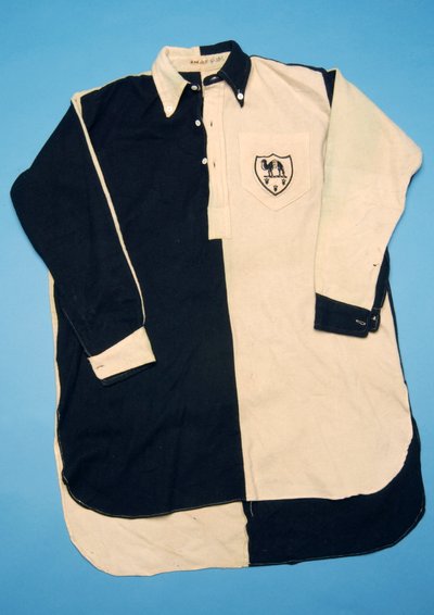 Camiseta de fútbol en blanco y negro, años 1930 de English School
