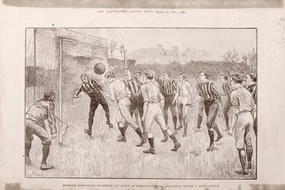 Blackburn Rovers vs. Nottingham County en el Kennington Oval, de The Illustrated Sporting and Dramatic News, 23 de marzo de 1891 de English School