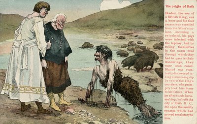 Bladud, un legendario rey de los britanos que se dice fundó la ciudad de Bath de English School