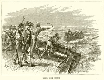 Bligh abandonado a la deriva de English School