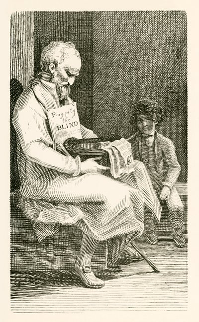 Hombre ciego, que nunca probó ginebra en su vida de English School