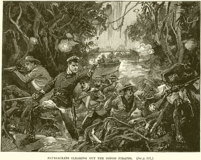 Marineros despejando a los piratas del Congo de English School