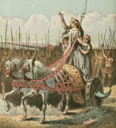 Boudica y su ejército de English School