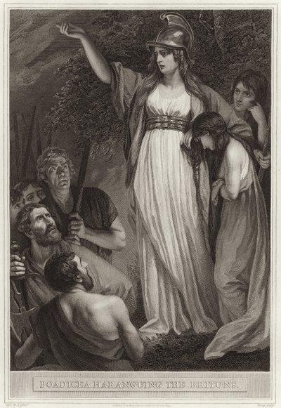 Boudica arengando a los britanos de English School