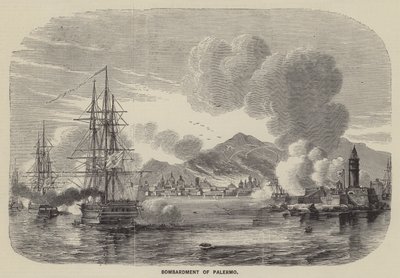Bombardeo de Palermo (grabado) de English School