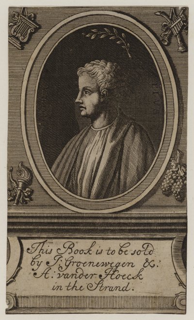 Libreros, J Groenewegen y A Vander Hoeck, tarjeta comercial de English School