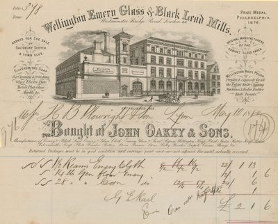 Comprado para John Oakey & Sons de English School
