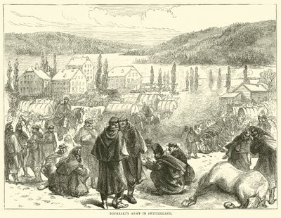 El ejército de Bourbaki en Suiza, febrero 1871 de English School