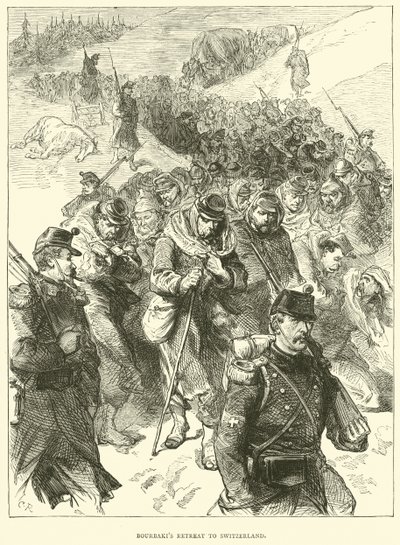 Retirada de Bourbaki a Suiza, enero 1871 de English School