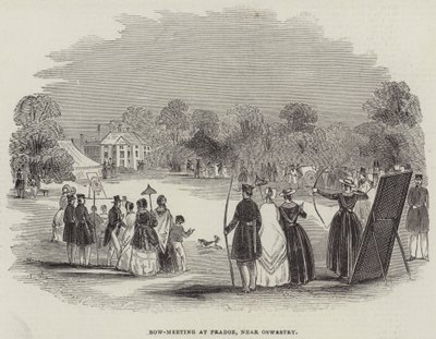 Reunión de arqueros en Pradoe, cerca de Oswestry de English School