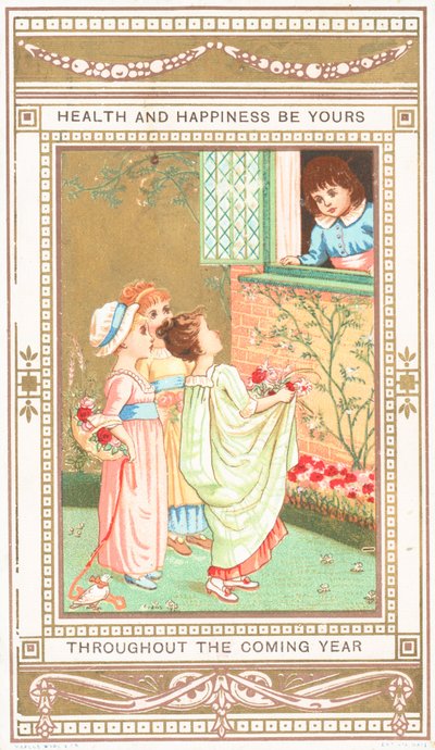 Niño hablando con niñas desde la ventana de English School