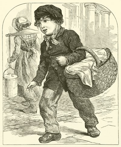 Niño con Cesta (grabado) de English School