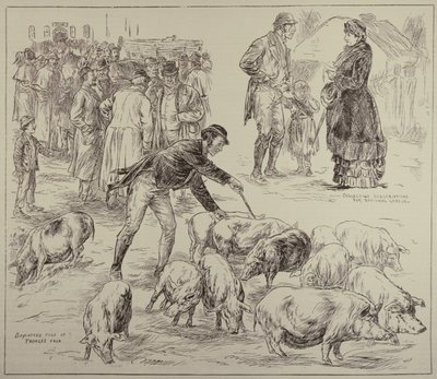Boicot en Irlanda, de The Illustrated London News, 4 de octubre de 1886 de English School