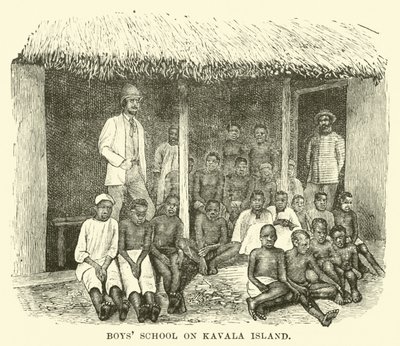 Escuela de niños en la isla Kavala de English School