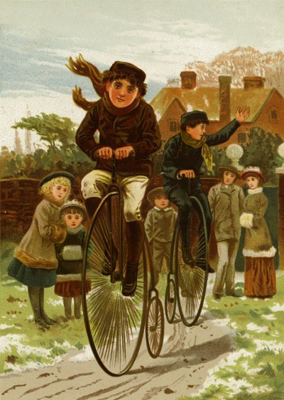 Niños en bicicletas de English School