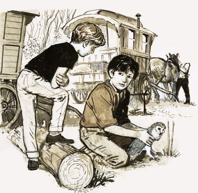 Niños con búho de English School