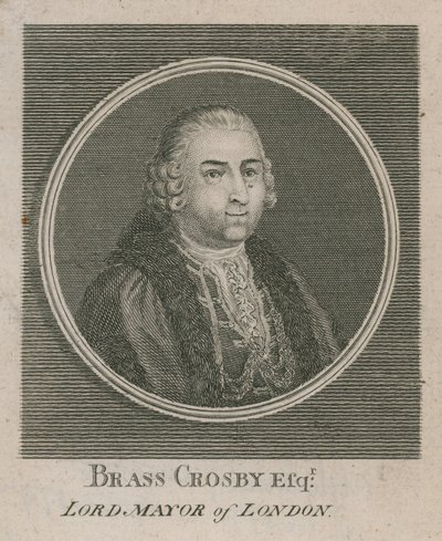 Brass Crosby, Alcalde de Londres 1765 de English School