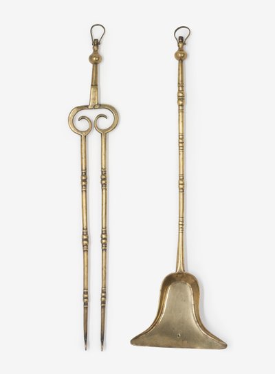 Pinzas y pala de latón, c.1650-99 de English School