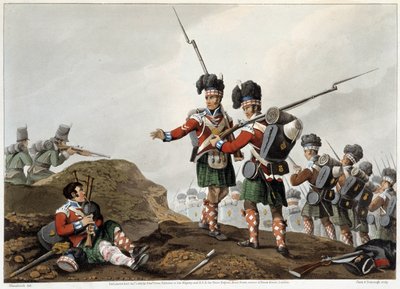 Valentía en “Historical, military and naval anecdotes and incidents that arrived at the arms of Great Britain and their allies, ending in Waterloo” de Edward Orme. Ilustrado por Fry, Sutherland, Clark, Dubourg, W.Heart, JA, Atkinson... Ed. 1819, Londres de English School