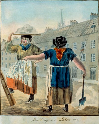 Trabajadores de albañilería de English School