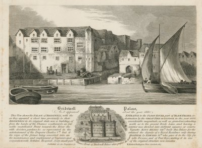 Palacio de Bridewell como apareció alrededor del año 1660 de English School