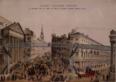 Puente sobre la Calle en Mansion House, c.1862 de English School