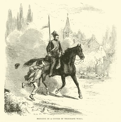 Traer a un cortador de cables telegráficos, septiembre 1870 de English School