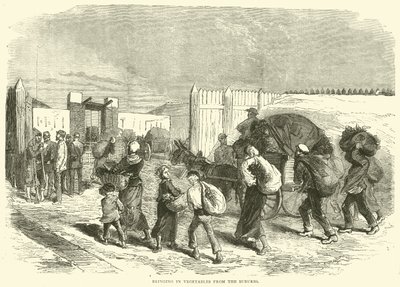Traer verduras de los suburbios, octubre de 1870 de English School