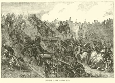 Llevando los cañones prusianos, agosto 1870 de English School