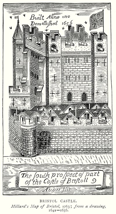 Castillo de Bristol (grabado) de English School