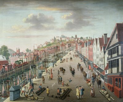 Muelles y Muelle de Bristol, c.1760 de English School