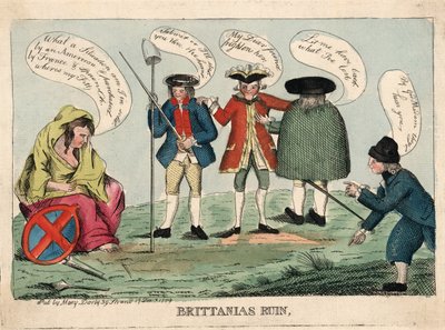 La Ruina de Britannia, pub. 1779 de English School