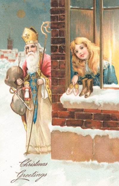 Tarjeta de Navidad británica de English School