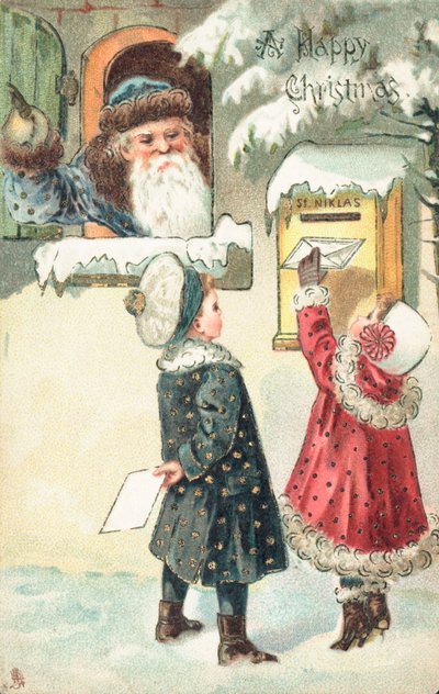 Tarjeta de Navidad británica de English School