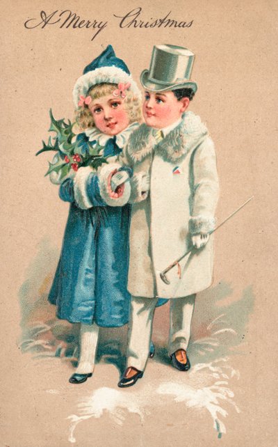 Tarjeta de Navidad británica de English School