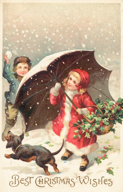 Tarjeta de Navidad británica de English School
