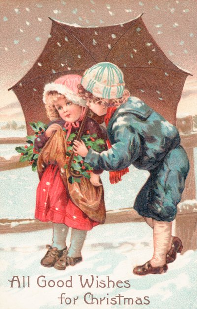 Tarjeta de Navidad británica de English School