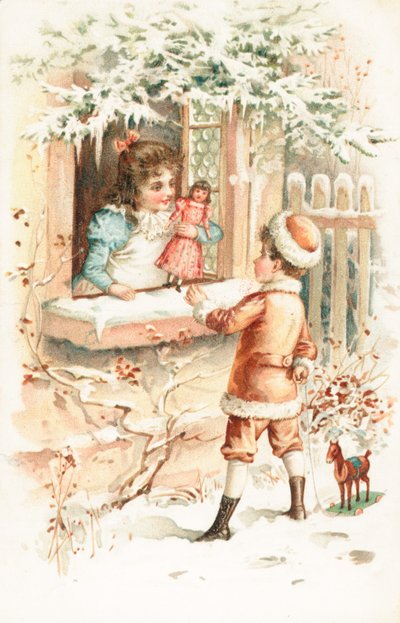 Tarjeta de Navidad británica de English School