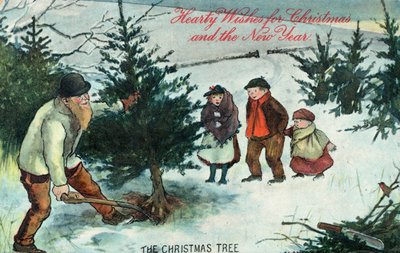 Tarjeta de Navidad británica de English School