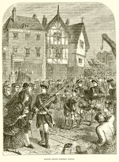 Tropas británicas entrando en Boston de English School