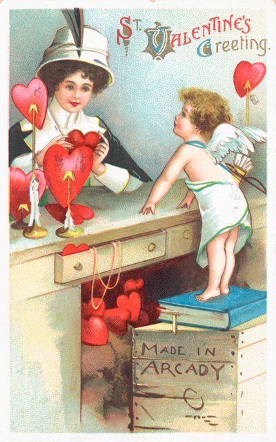 Tarjeta de San Valentín británica de English School