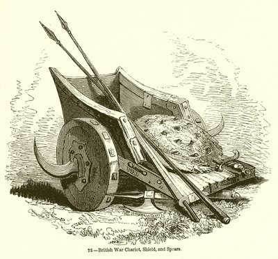 Carro de Guerra Británico, Escudo y Lanzas de English School