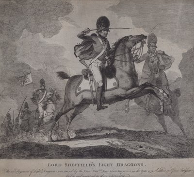 Soldados británicos del 22º de Dragones Ligeros de Lord Sheffield de English School
