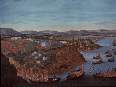 Los británicos toman Quebec en Canadá de los franceses en 1759 de English School