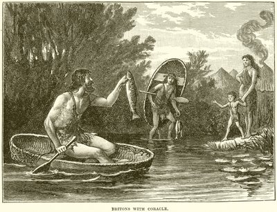 Britanos con coracle de English School