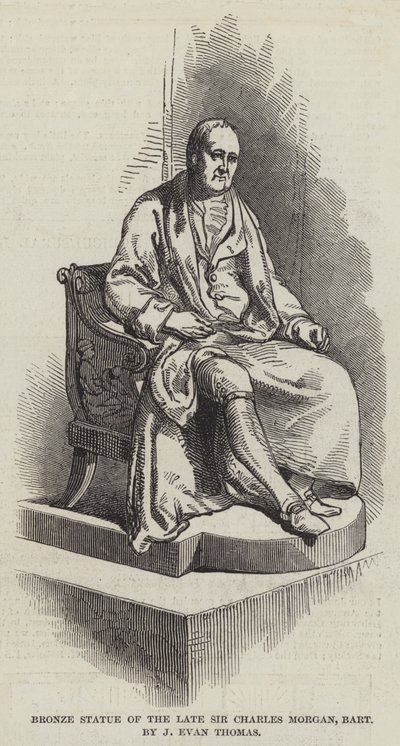 Estatua de Bronce del difunto Sir Charles Morgan, Baronet por J Evan Thomas de English School