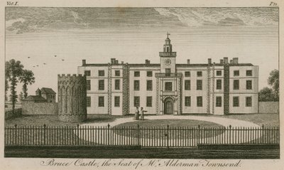 Castillo de Bruce, Tottenham, Londres, la residencia del Sr. Alderman Townsend de English School